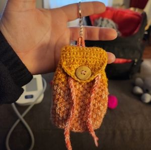 Crochet backpack Keychain